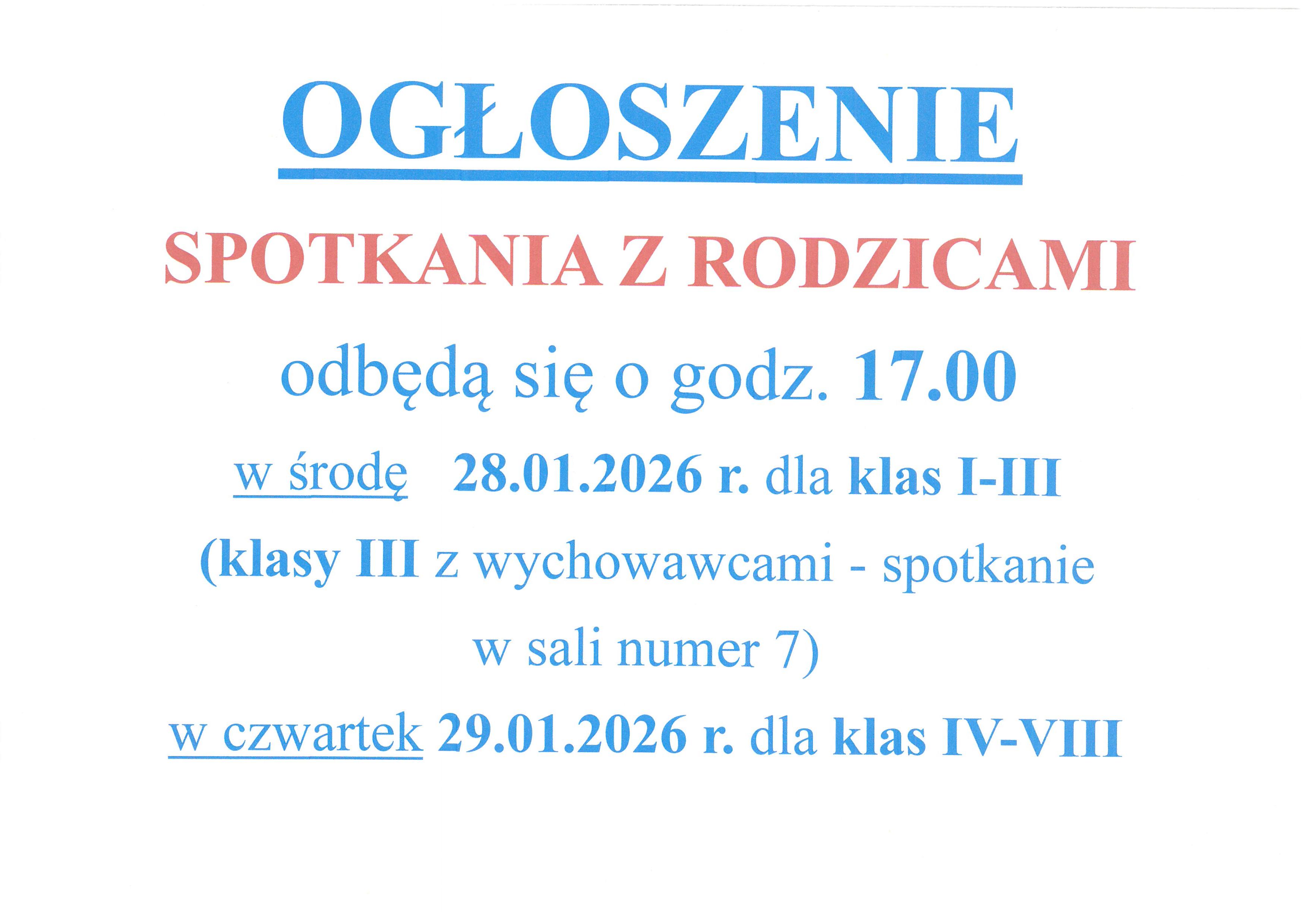 Spotkanie z rodzicami