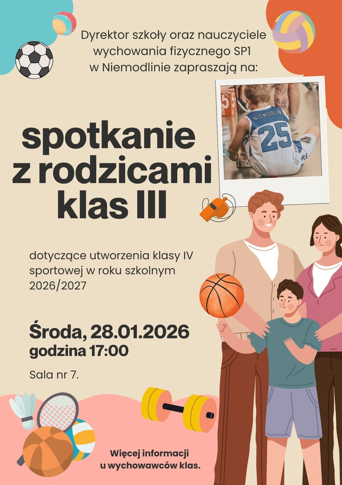 Spotkanie w sprawie utworzenia klasy sportowej