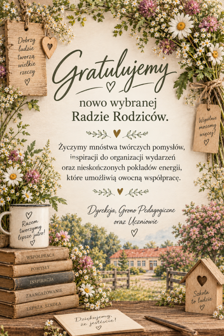 Gratulacje dla wybranej Rady Rodziców na rok szkolny 2026/2027