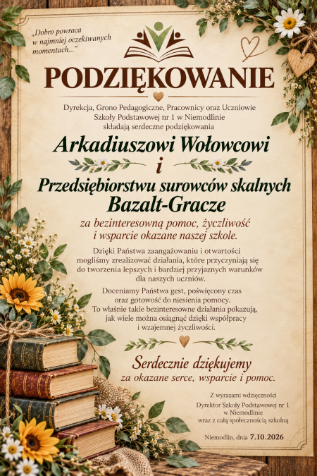 Podziękowania